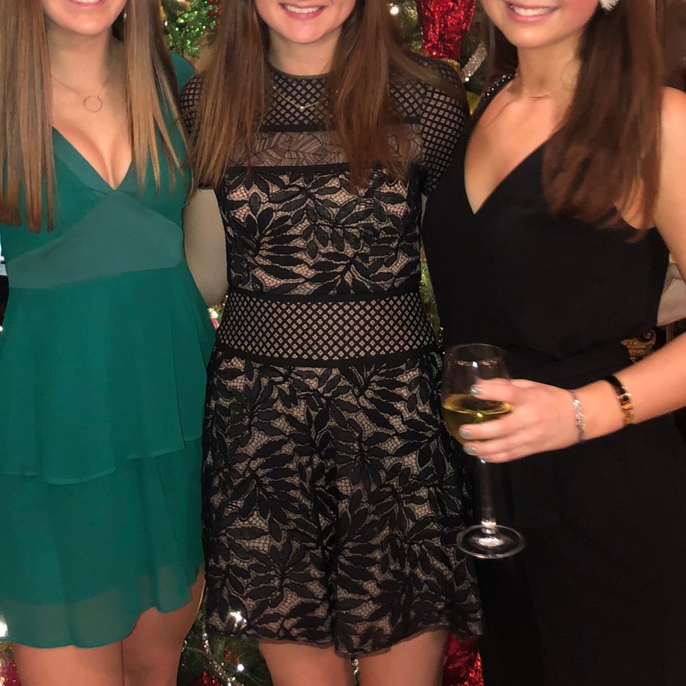 black lace dress